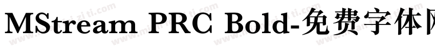 MStream PRC Bold字体转换